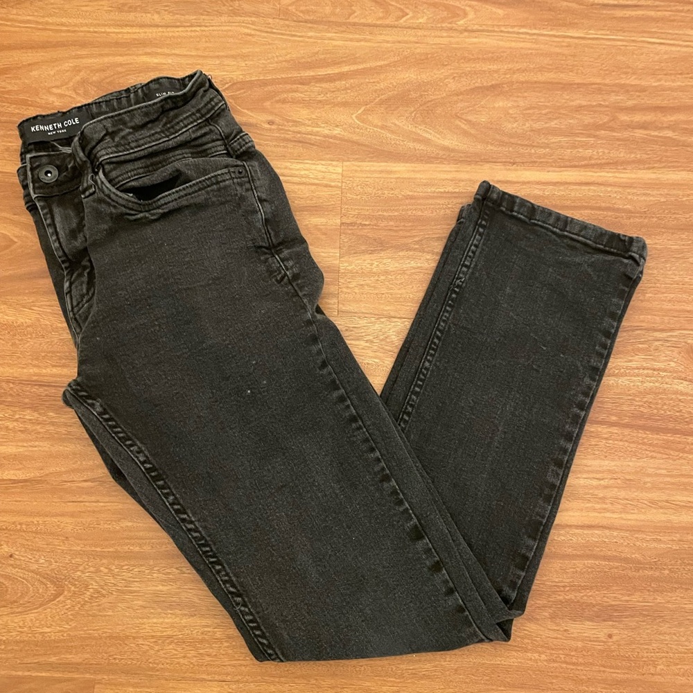 Kenneth Cole Charcoal Slim Fit Jeans